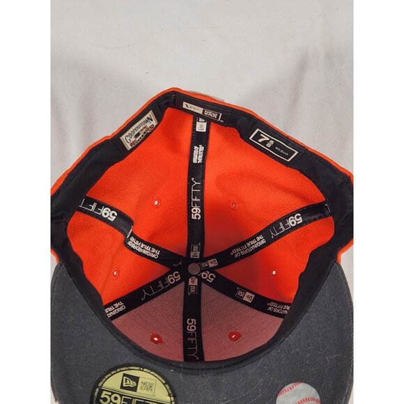 NOS Houston Astros New Era Flex Fit Cap Black & Orange 3d Embroidery sz M/L - Picture 7 of 9